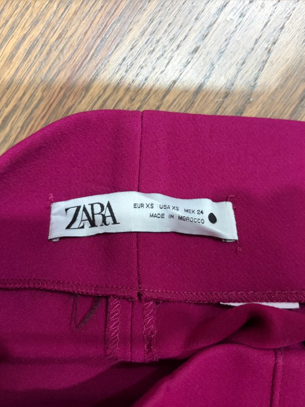 Zara Fuchsia High-Waist Wide-Leg Trousers - Picture 4 of 5